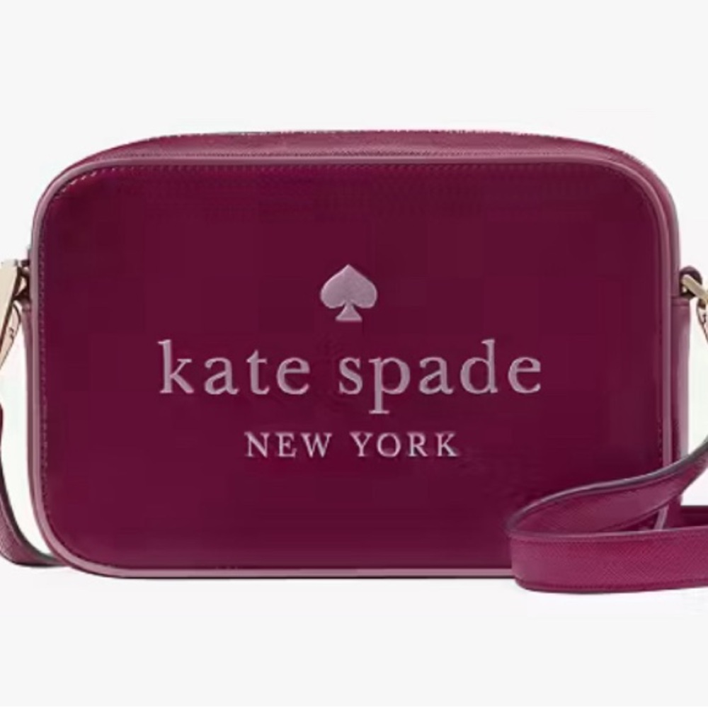 Kate Spade Red Crossbody Bag with Silver Hardware